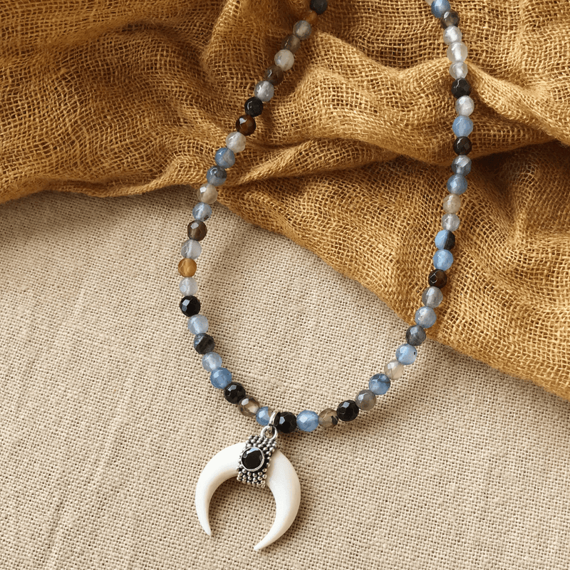 Brigid Blue Agate Necklace