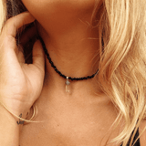 Kali Quartz & Onyx Necklace (Large Beads)