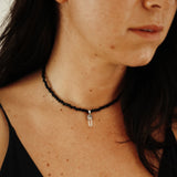 Kali Quartz & Onyx Necklace (Large Beads)