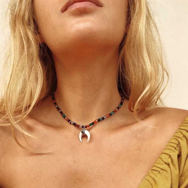 Beline Agate Multi-Color Necklace