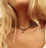Gaia Black Rhodonite Necklace