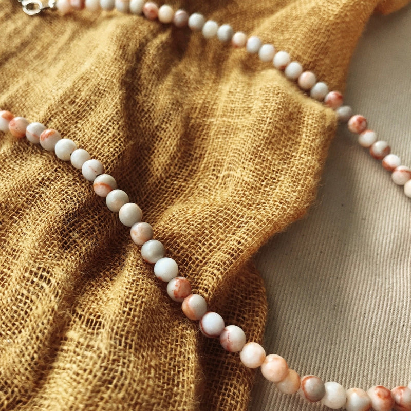Surya Pink Agate Necklace